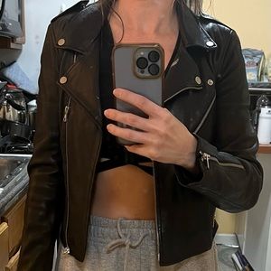 Zara faux leather jacket